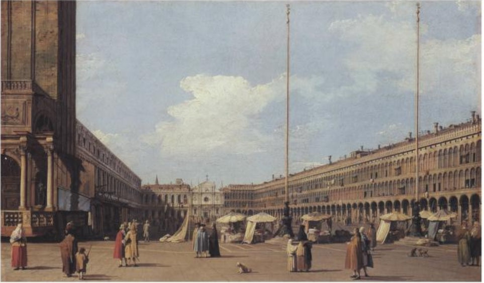 Place Saint-Marc, face à l'église de San Geminiano - Canaletto