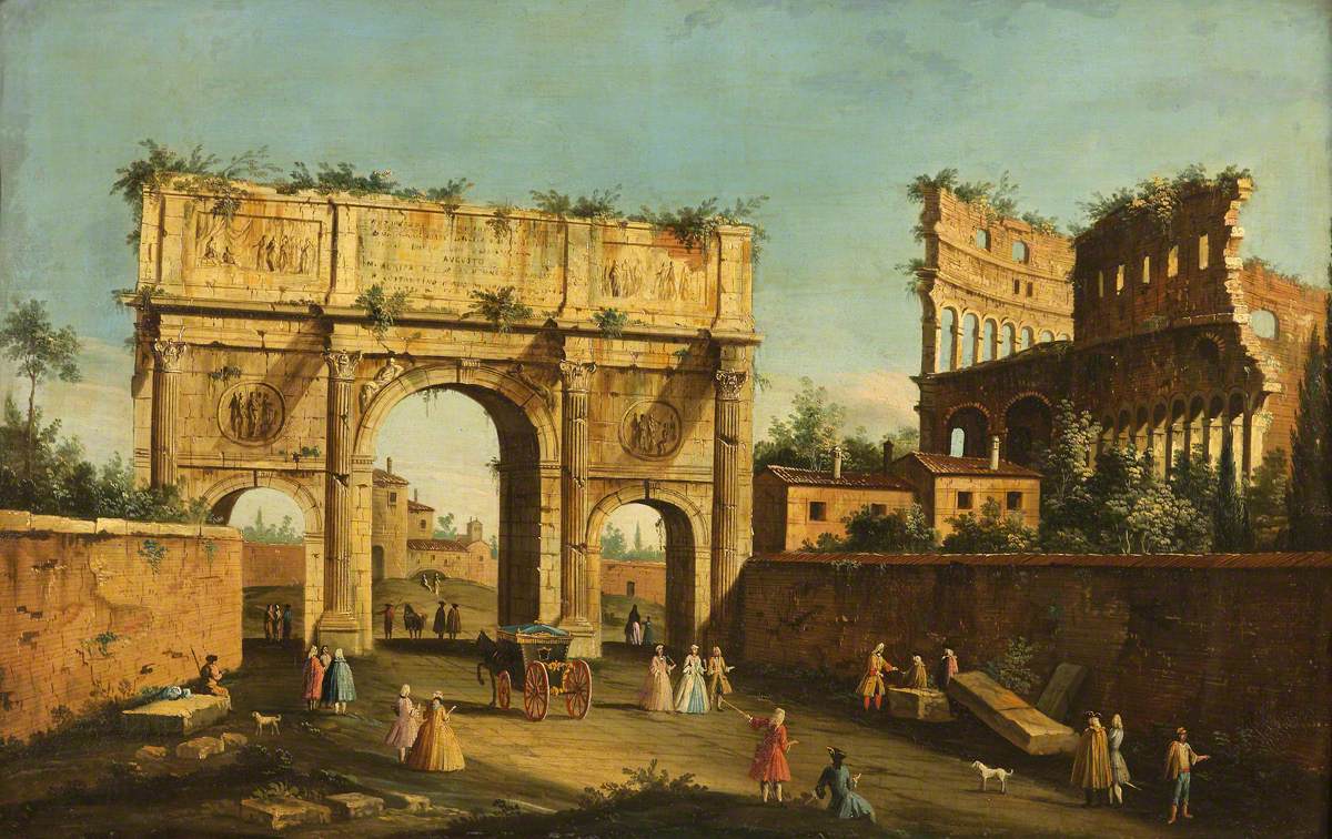 Le Colisée et l'Arc de Constantin, Rome - Canaletto