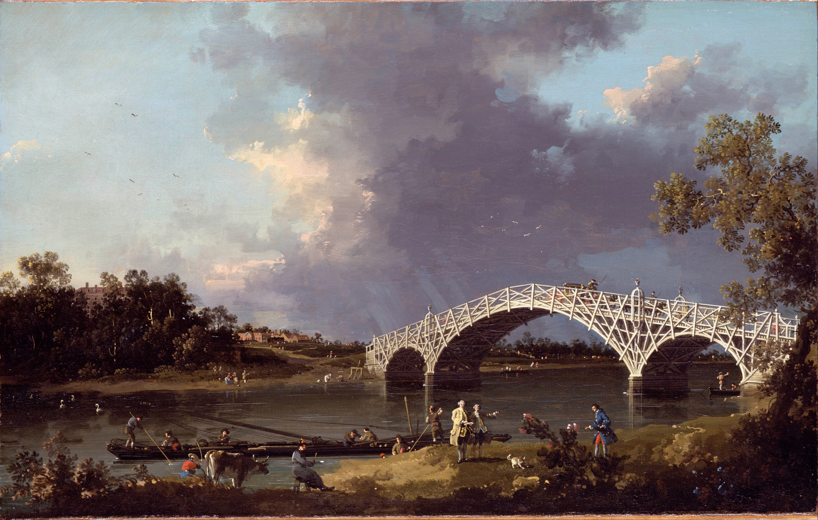 Vue du pont de Walton - Canaletto