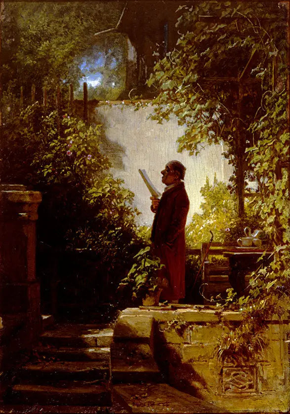O Leitor de jornal no jardim - Carl Spitzweg