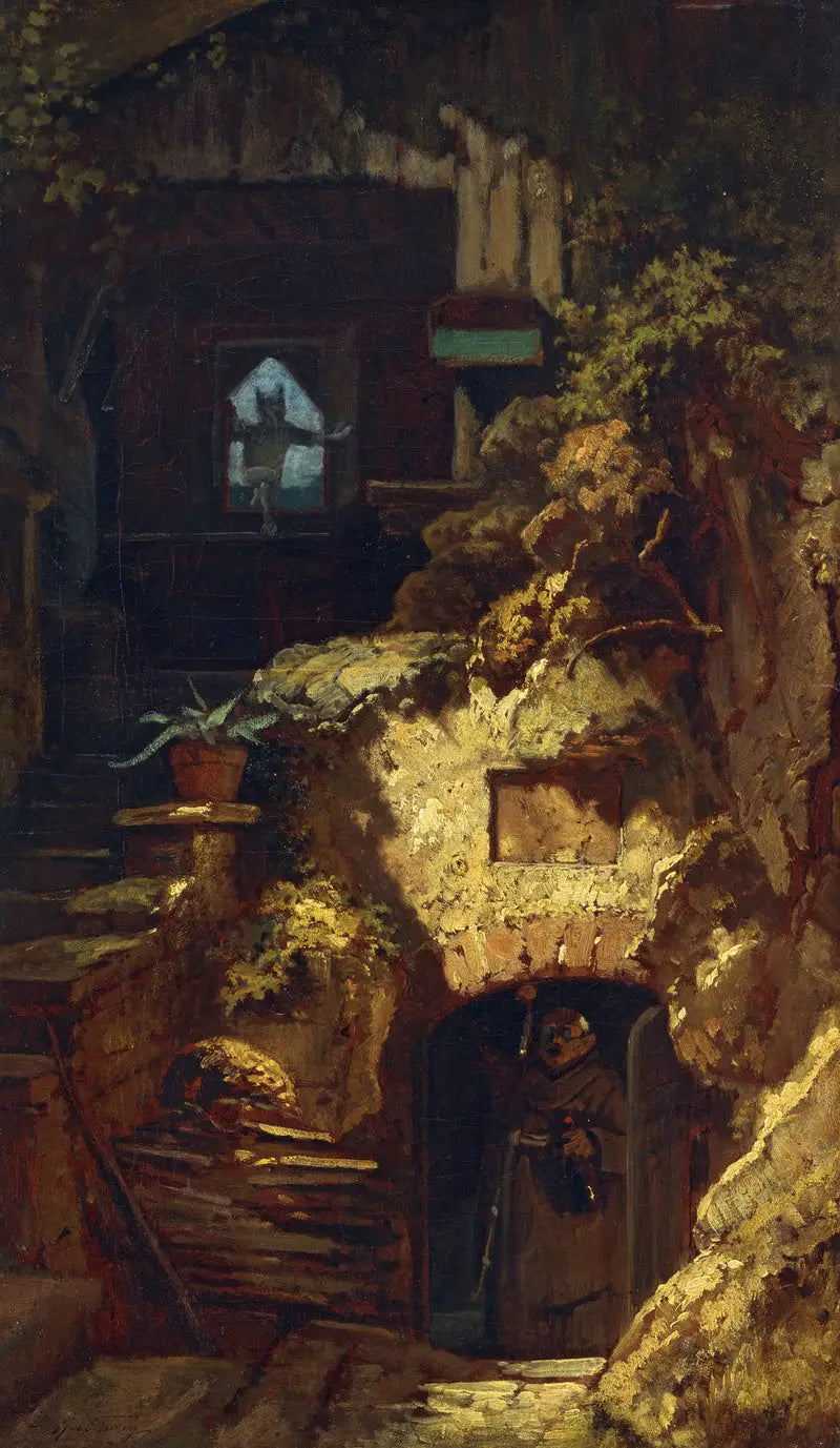 O eremita e o diabo - Carl Spitzweg