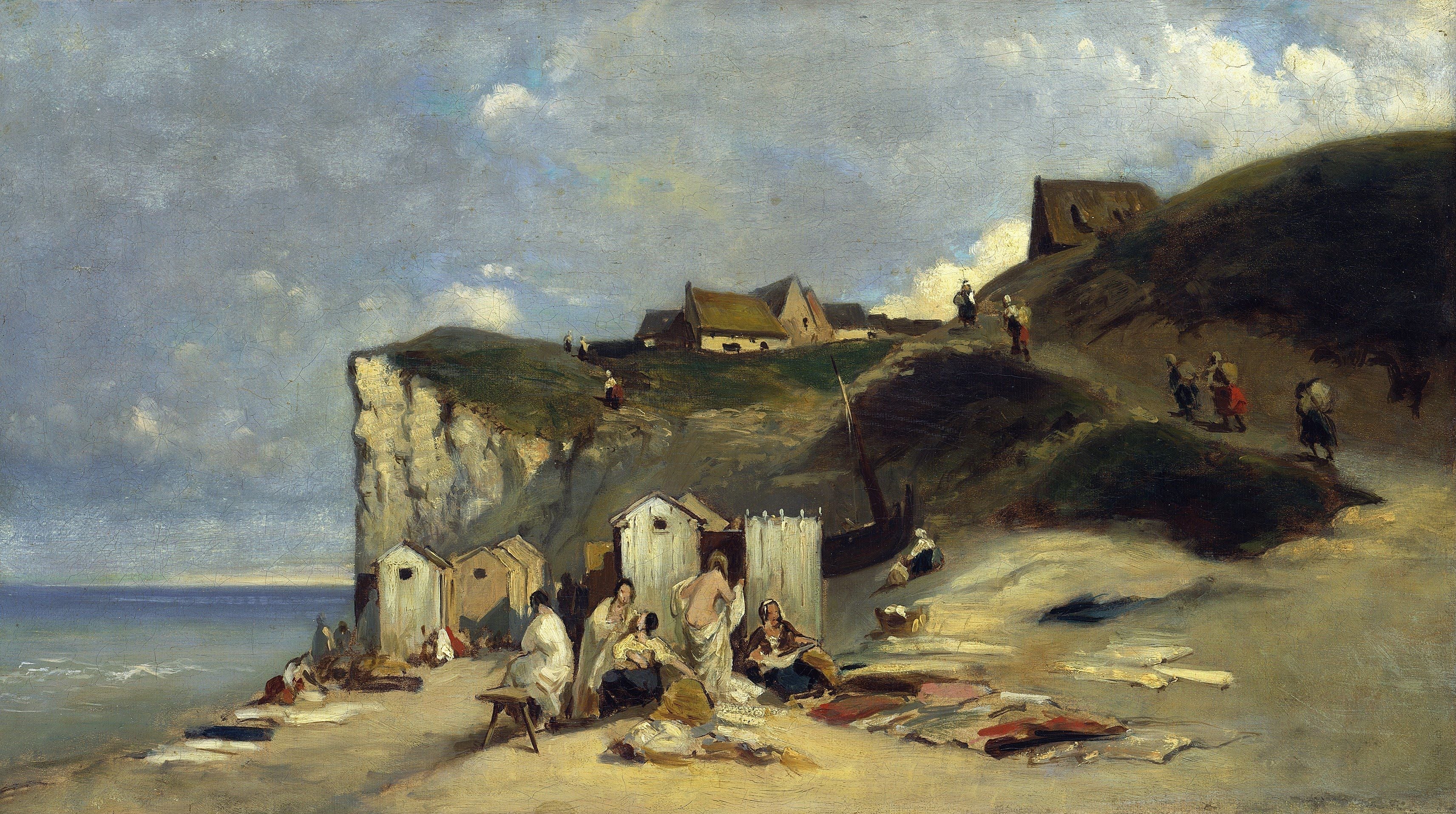 Banho de mulher em Dieppe I - Carl Spitzweg