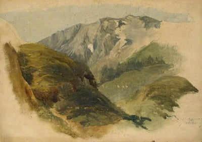 Paysage de montagne - Carl Spitzweg - Alpha Reproduction