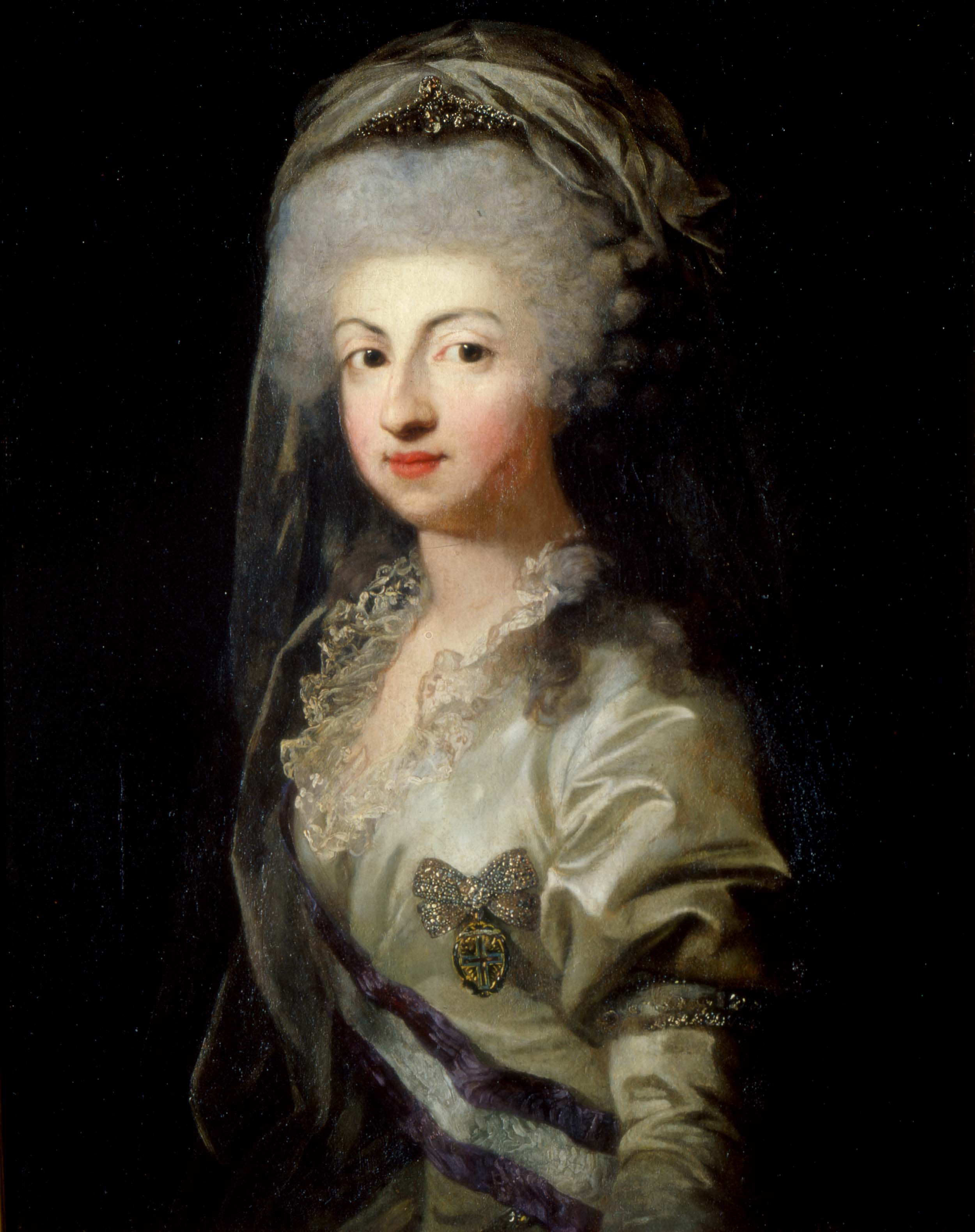 Portrait de la princesse Marie-Caroline de Bourbon avec diadème - Anton Graff