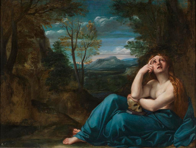 Marie-Madeleine em uma paisagem - Annibale Carracci