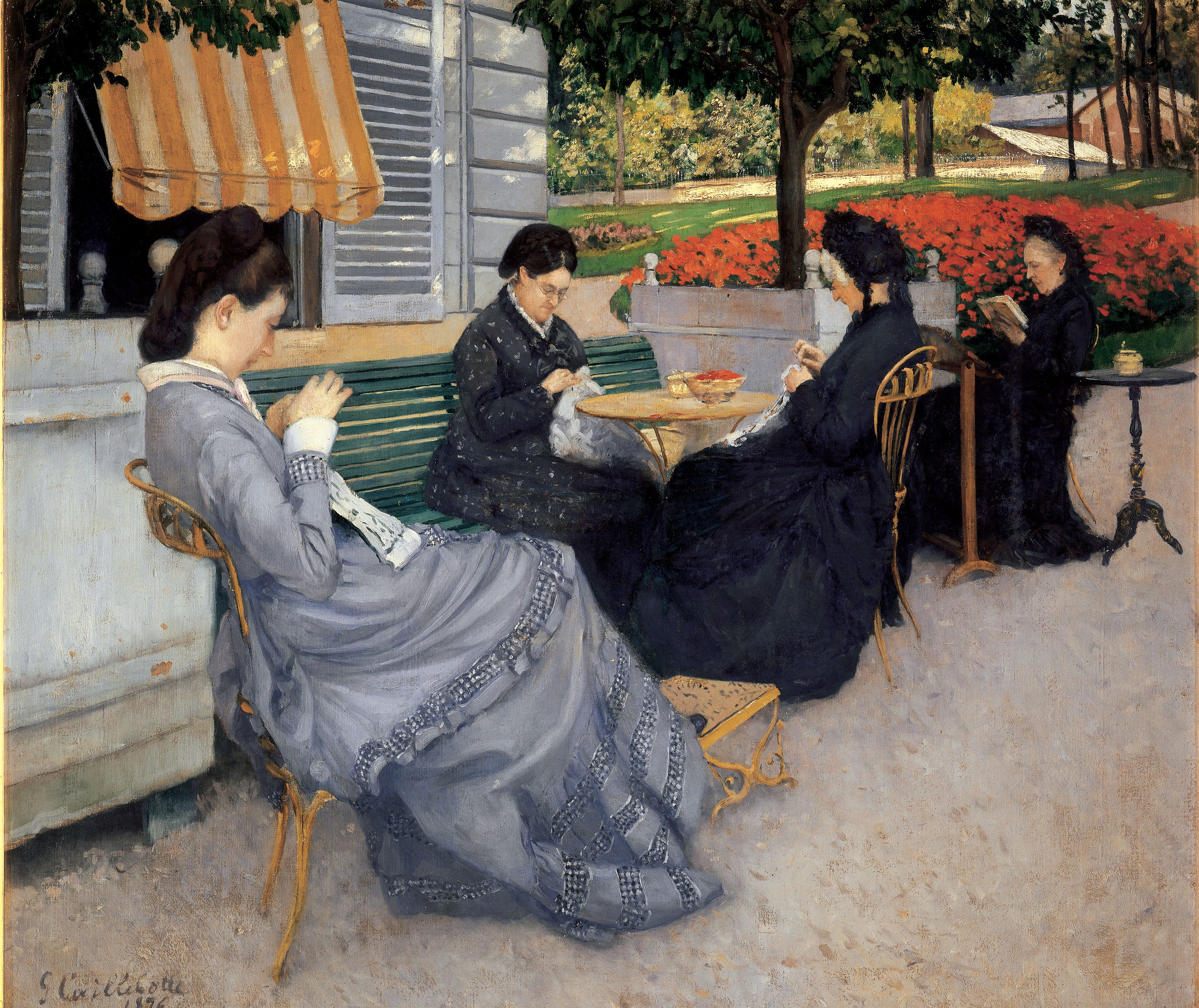 Reproduction du tableau « Portraits à la campagne - Gustave Caillebotte » par Alpha Reproduction en peinture à l’huile