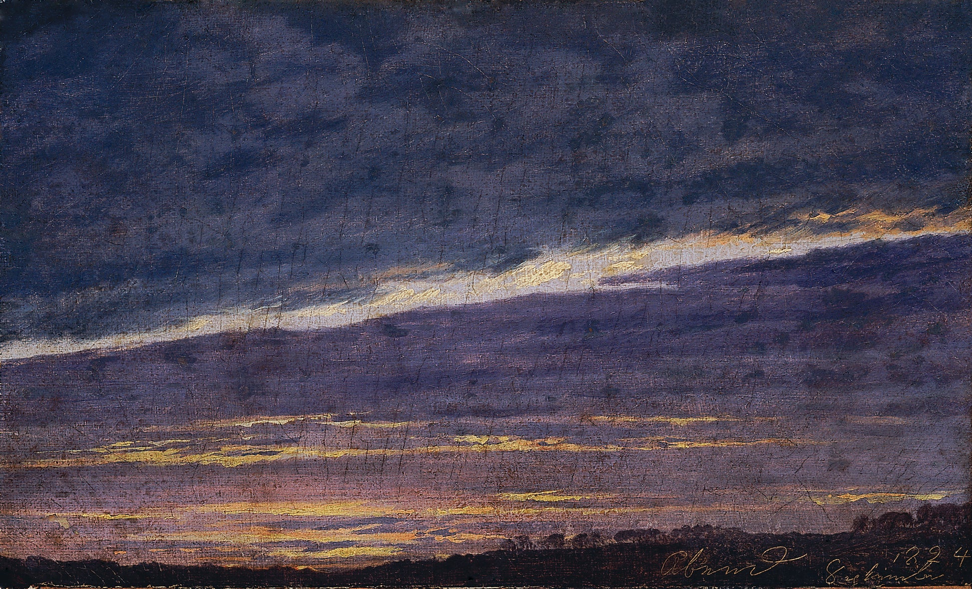 Reproduction du tableau « Ciel nuageux du soir - Caspar David Friedrich » par Alpha Reproduction en peinture à l’huile