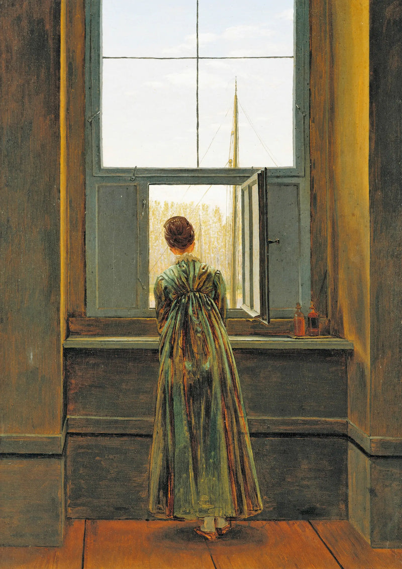 Mulher na janela - Caspar David Friedrich