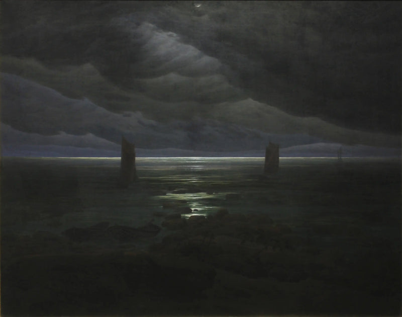 Costa à luz da lua - Caspar David Friedrich
