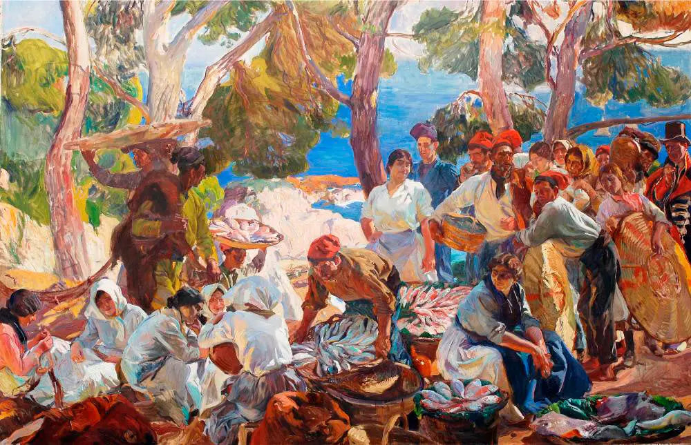 Reproduction du tableau « Catalogne. Le poisson - Joaquín Sorolla » par Alpha Reproduction en peinture à l’huile