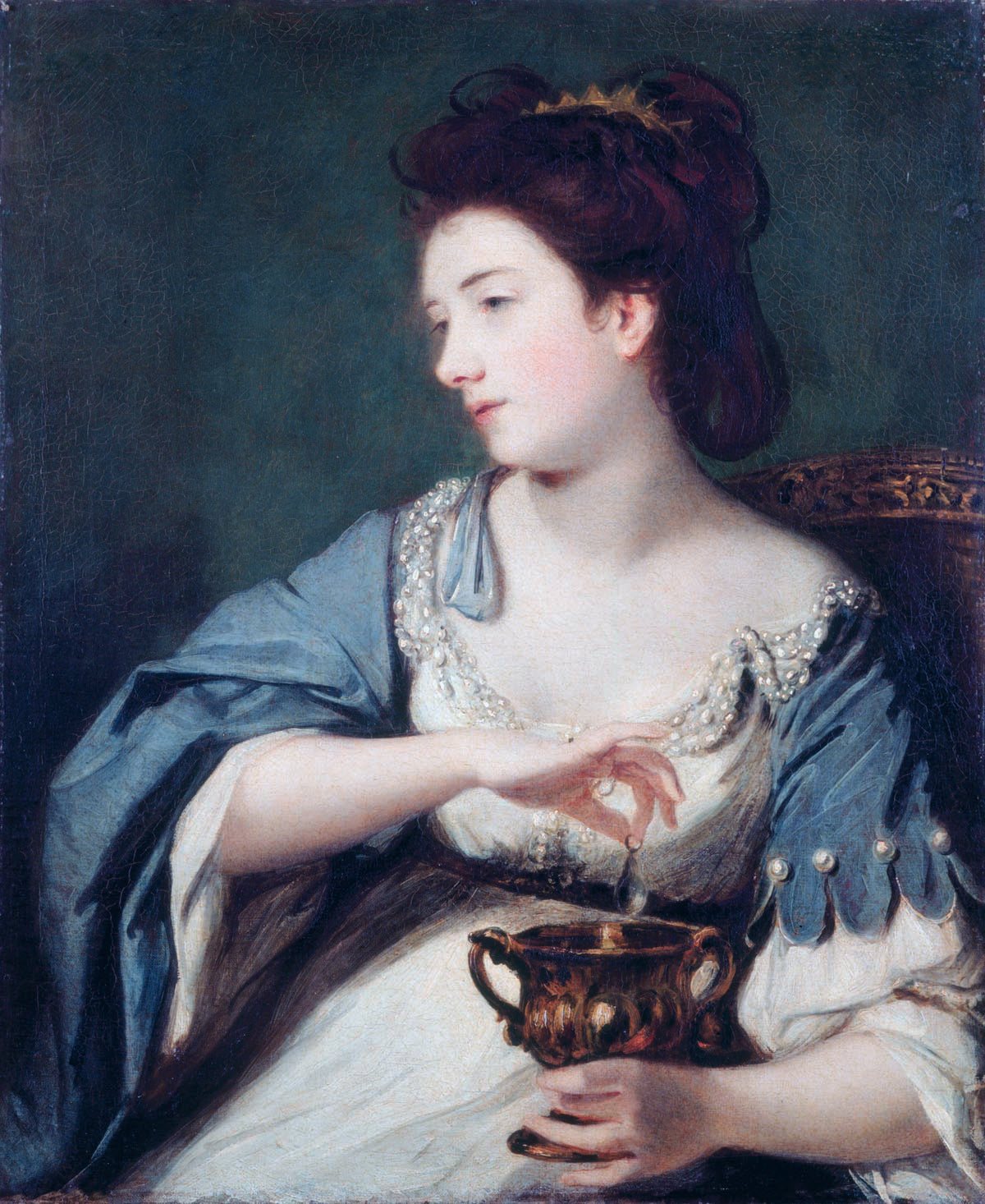 Kitty Fisher (1741–1767) dans le rôle de Cléopâtre dissolvant la perle - Joshua Reynolds