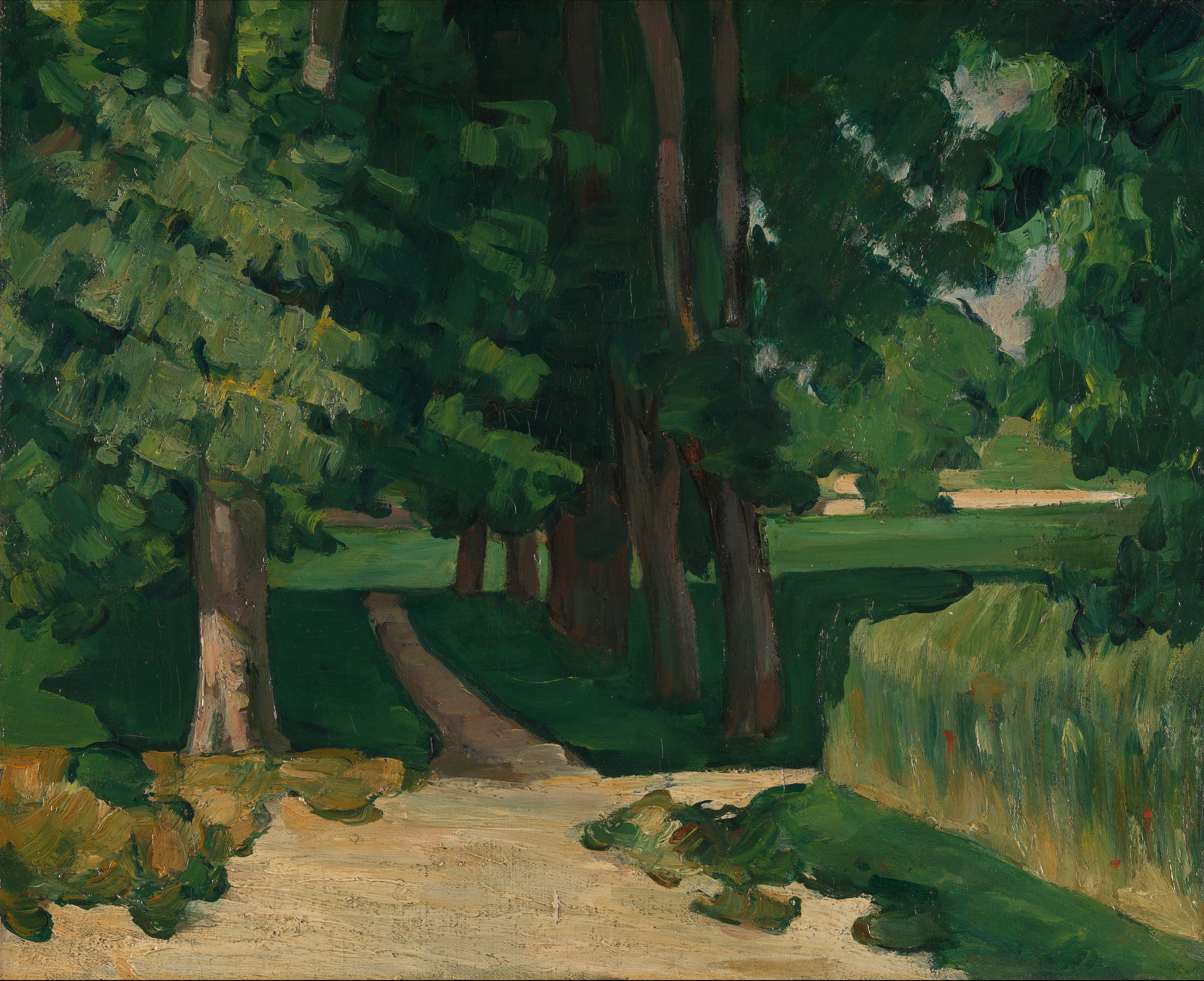 Reproduction du tableau « L'Allée au Jas de Bouffan - Paul Cézanne » par Alpha Reproduction en peinture à l’huile