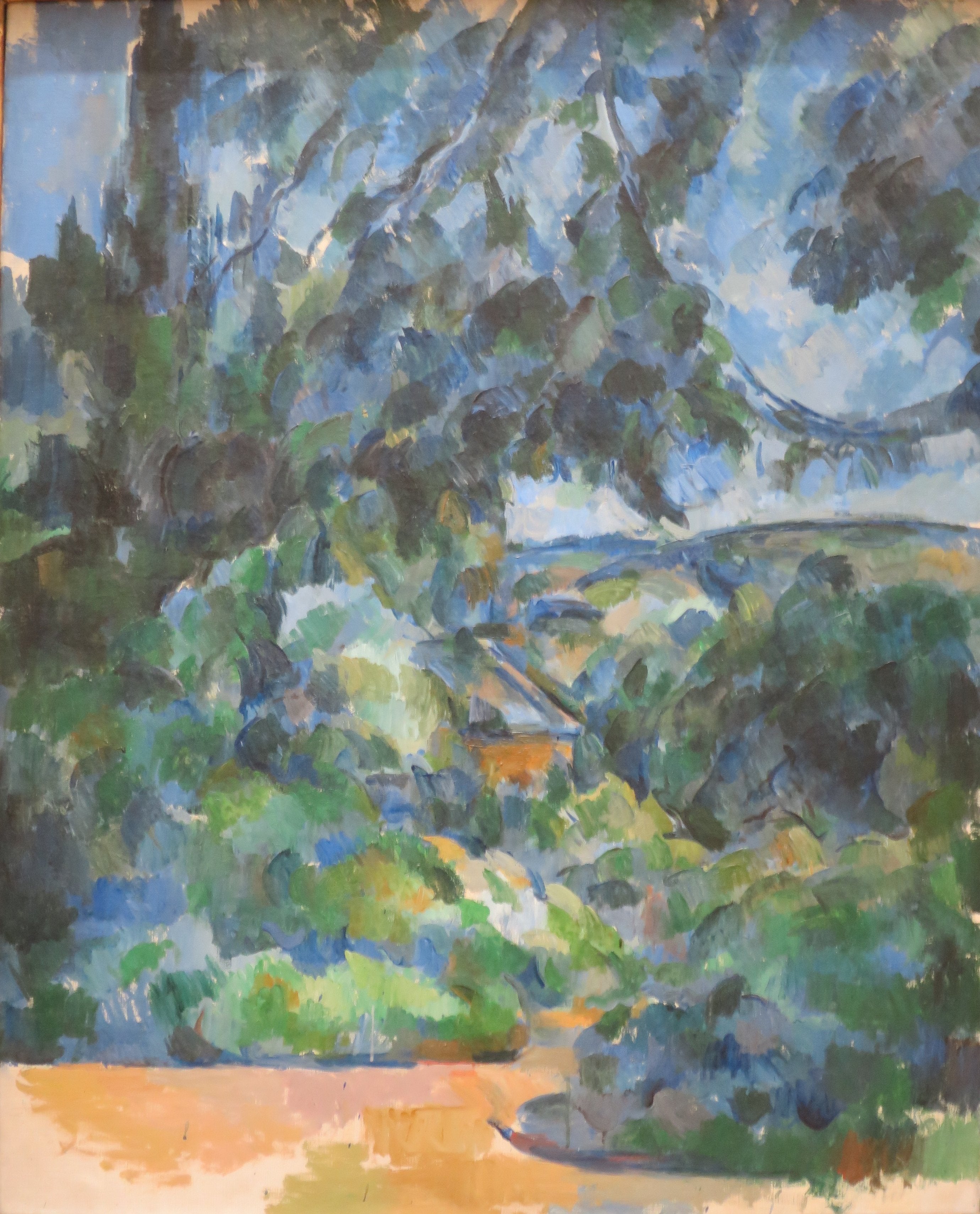 Reproduction du tableau « Paysage bleu - Paul Cézanne » par Alpha Reproduction en peinture à l’huile