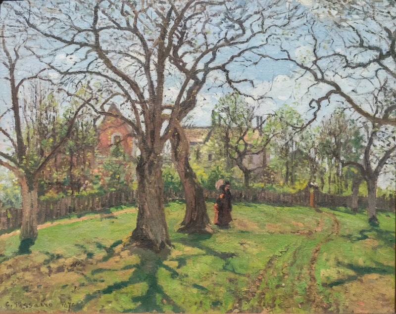 Castanheiros em Louveciennes na primavera - Camille Pissarro