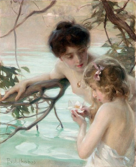 Mère et fille au bain - Paul Chabas