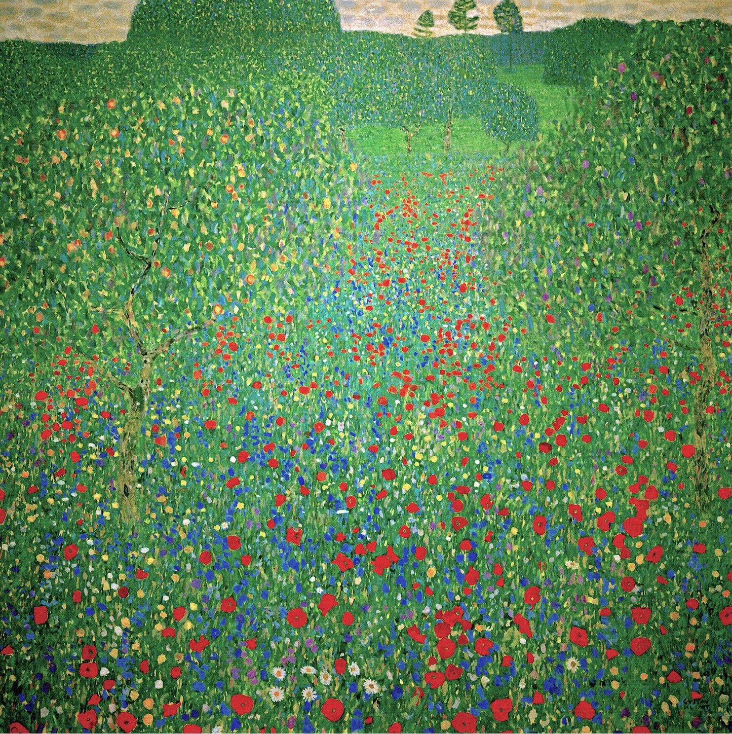 🌸🌿 Campo de papoulas – Gustav Klimt (cerca de 1907)