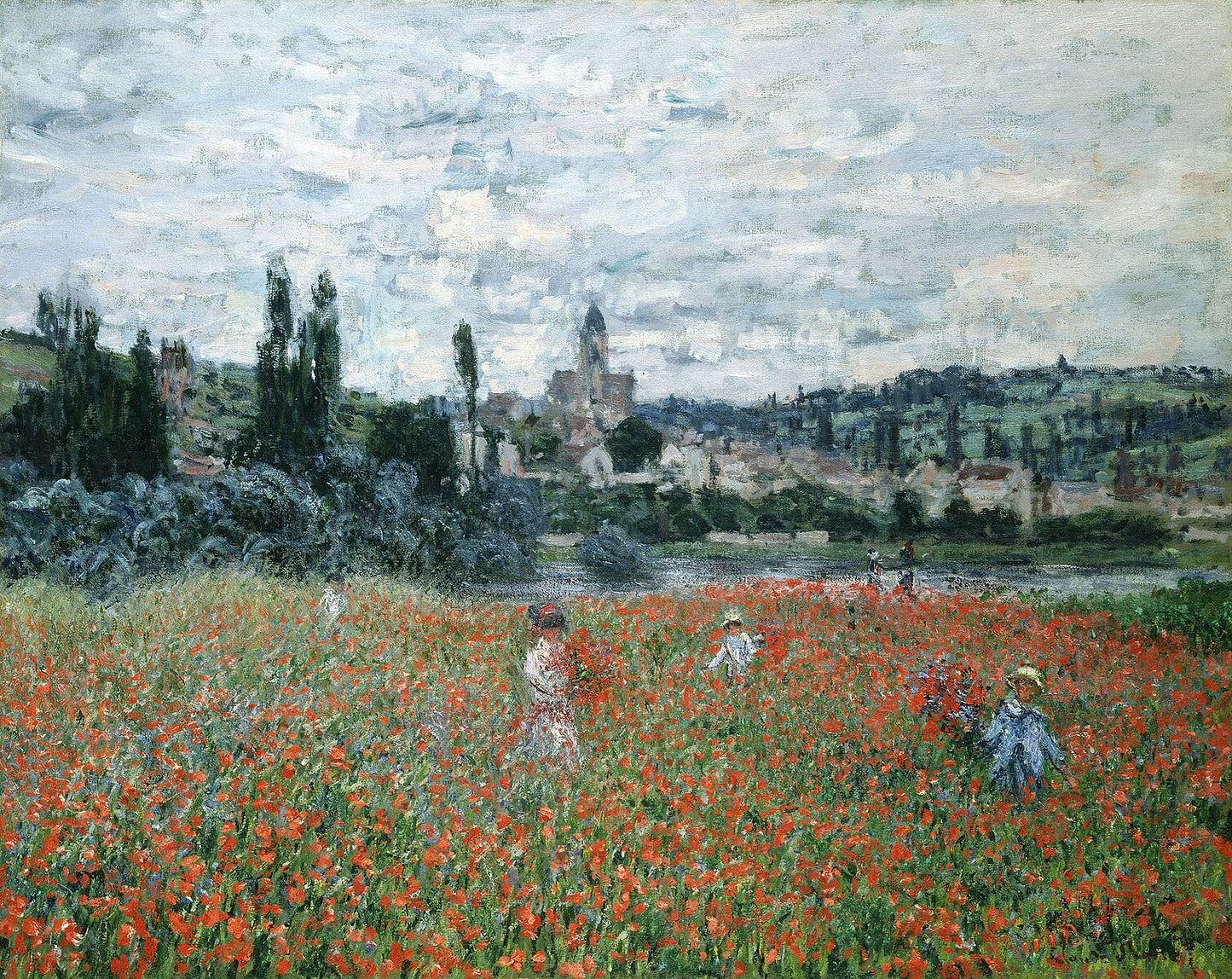 🌺 Campo de papoulas perto de Vétheuil – Claude Monet (cerca de 1879)