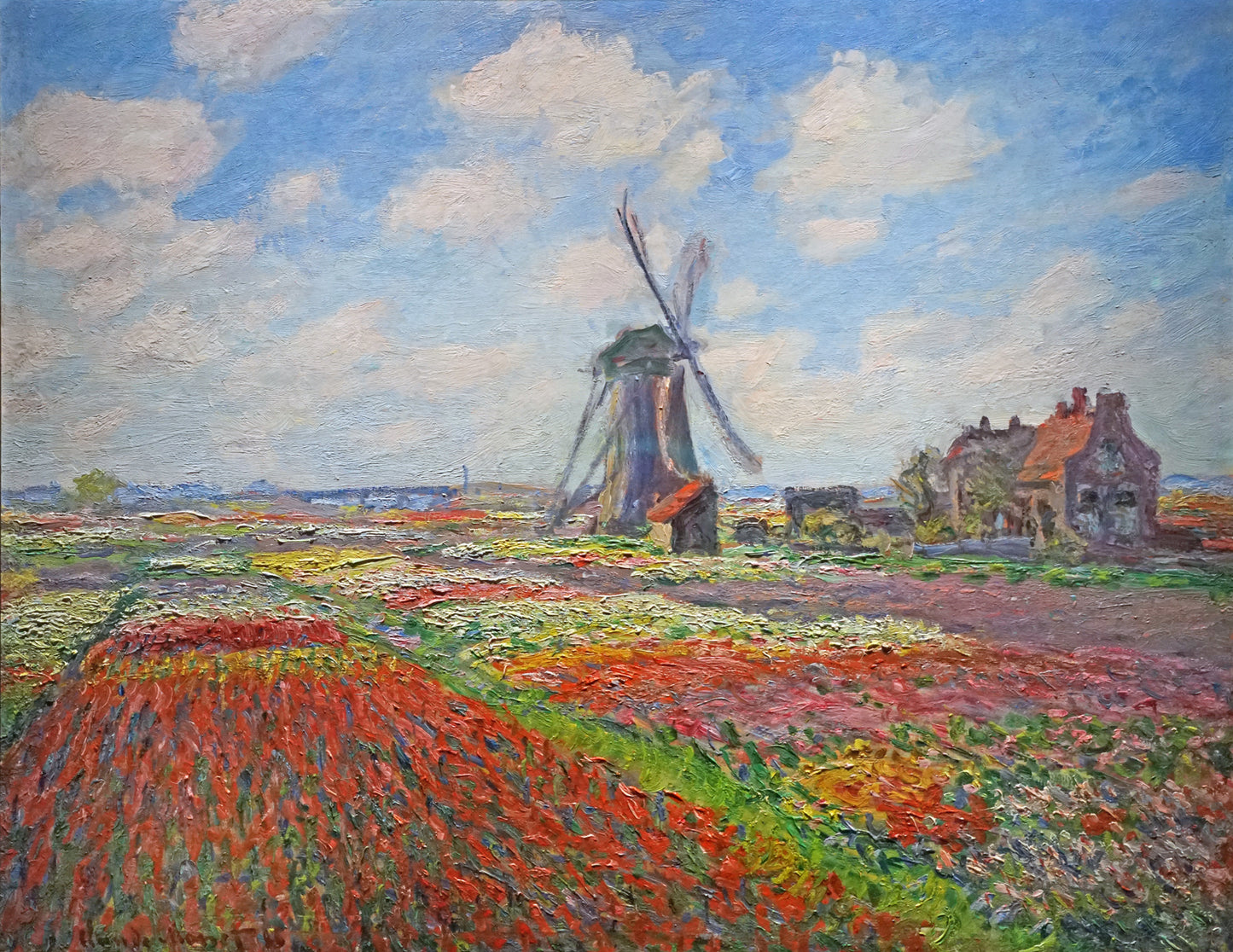 🌷 Campos de tulipas na Holanda – Claude Monet (1886)