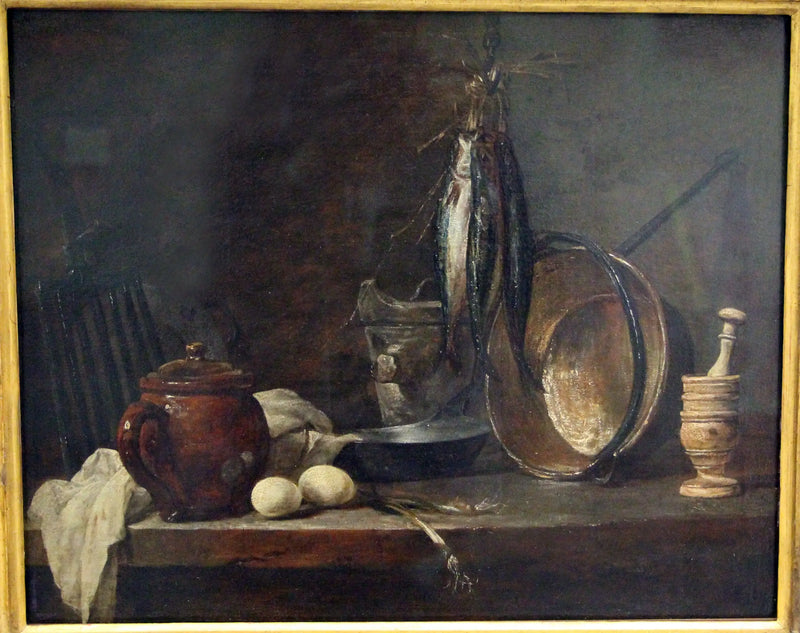 Menu de Magro e Utensílios de Cozinha - Jean Simeón Chardin
