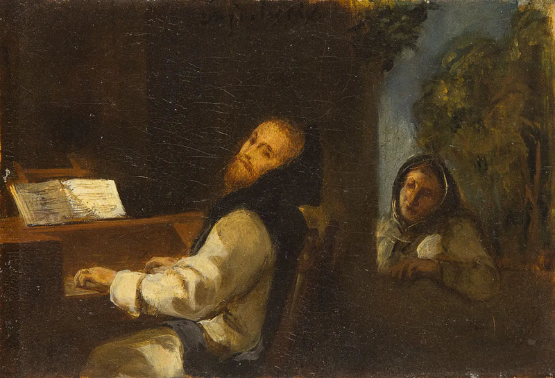 Carlos V no mosteiro de Yuste - Eugène Delacroix