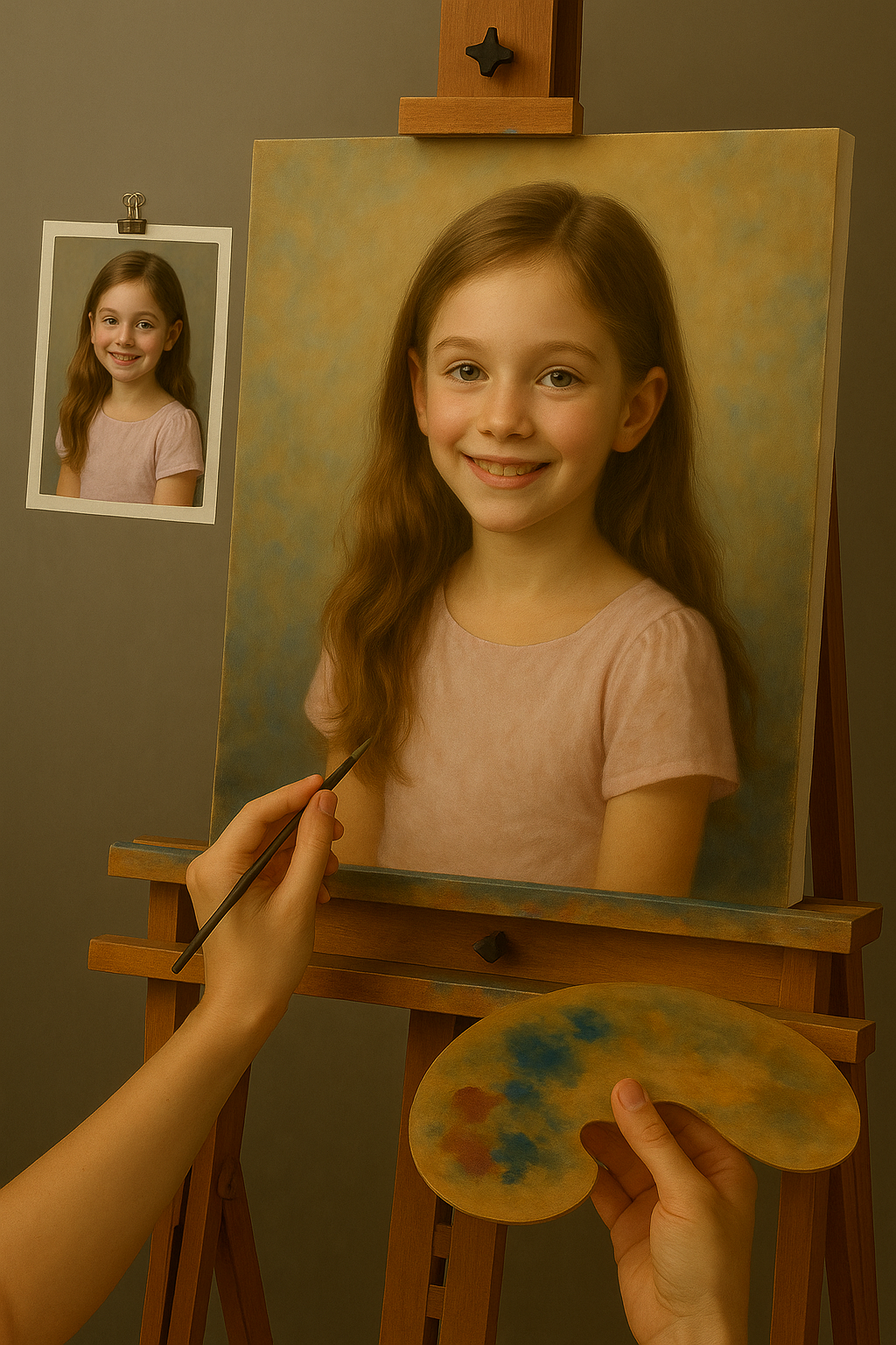 🎨 Quadro personalizado infantil – Pintura a óleo única