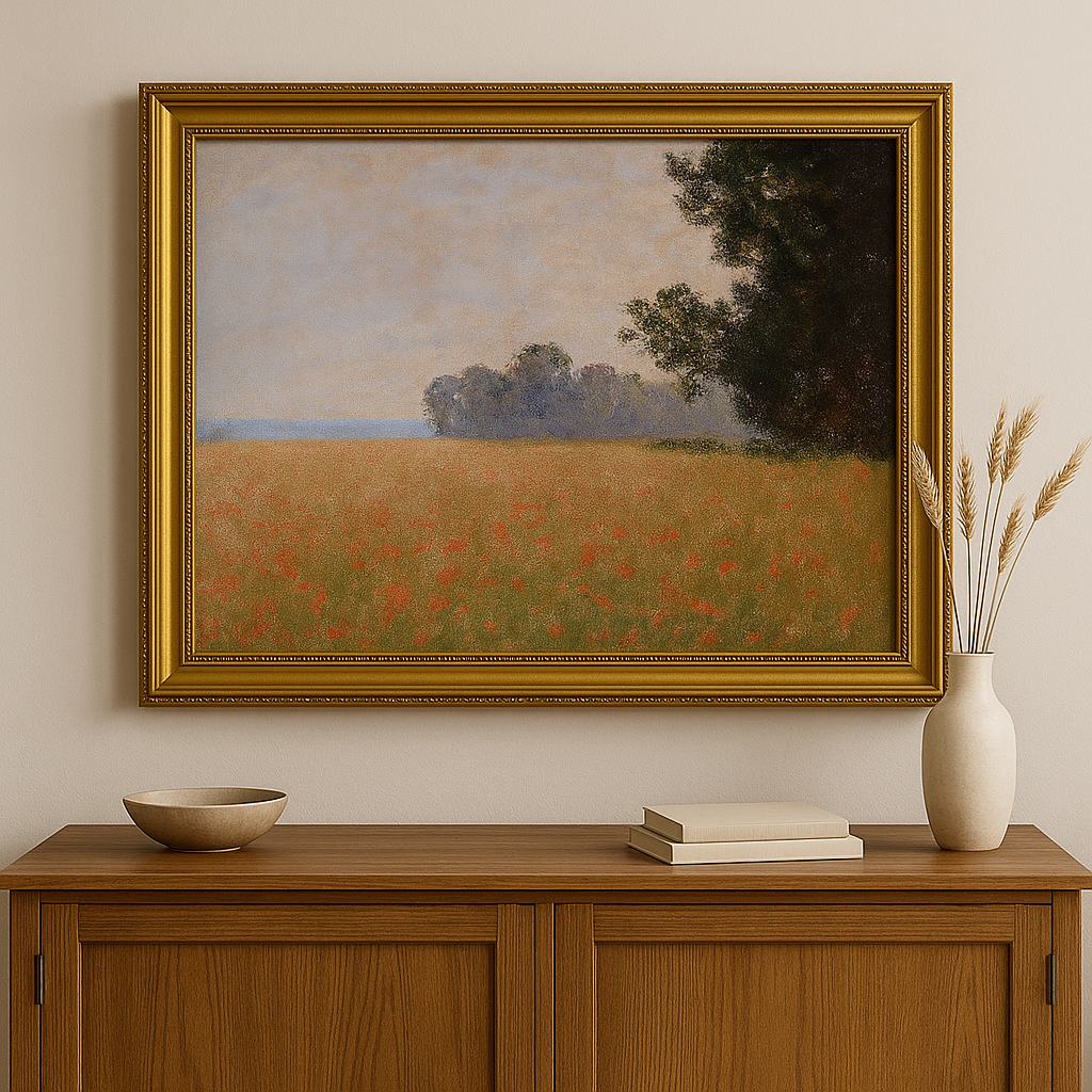 🌾 Campo de aveia com papoulas – Claude Monet (cerca de 1890)