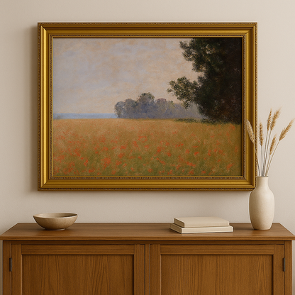 🌾 Campo de aveia com papoulas – Claude Monet (cerca de 1890)