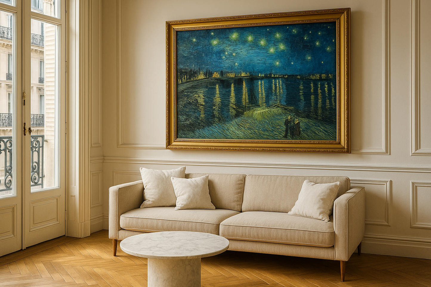 🖼️ A Noite Estrelada sobre o Ródano – Vincent van Gogh (1888)