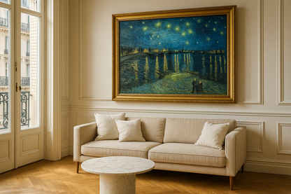 🖼️ A Noite Estrelada sobre o Ródano – Vincent van Gogh (1888)