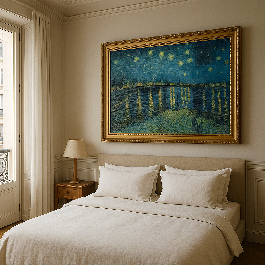 🖼️ A Noite Estrelada sobre o Ródano – Vincent van Gogh (1888)