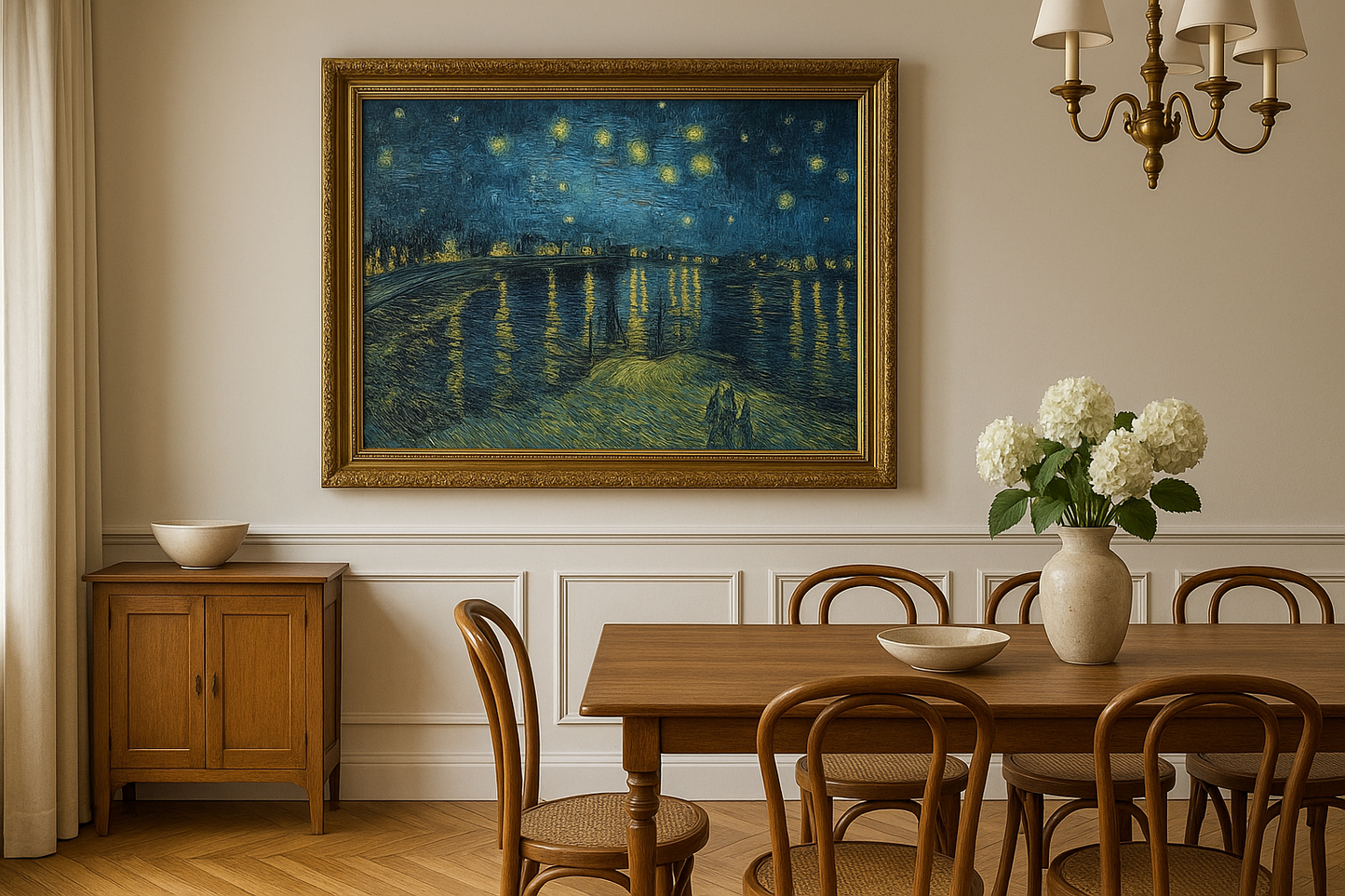 🖼️ A Noite Estrelada sobre o Ródano – Vincent van Gogh (1888)