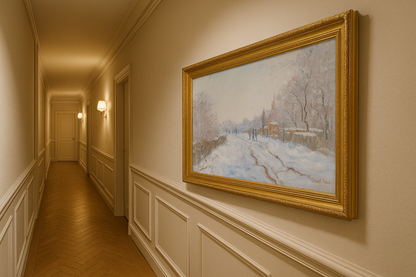 Rua sob a neve em Argenteuil – Claude Monet, 1875