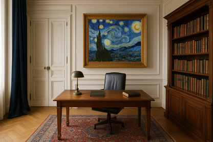 🌌 A Noite Estrelada – Vincent van Gogh (1889)
