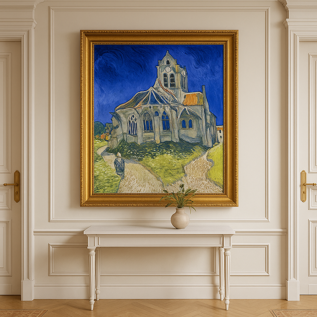 🖼️ Igreja Auvers-sur-Oise – Vincent van Gogh (1890)