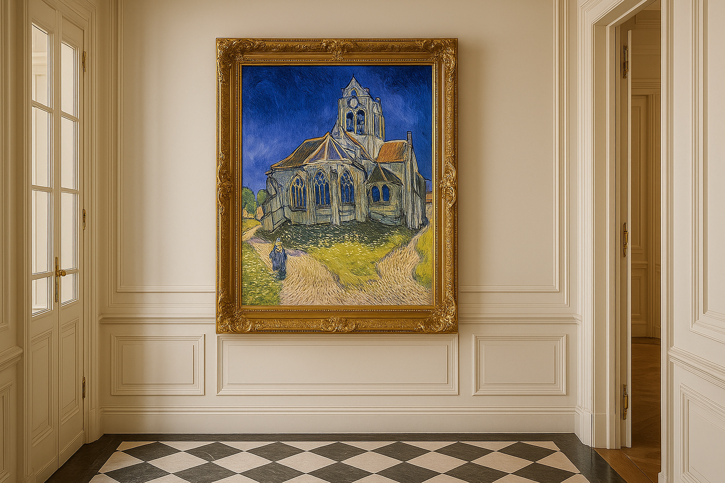 🖼️ Igreja Auvers-sur-Oise – Vincent van Gogh (1890)