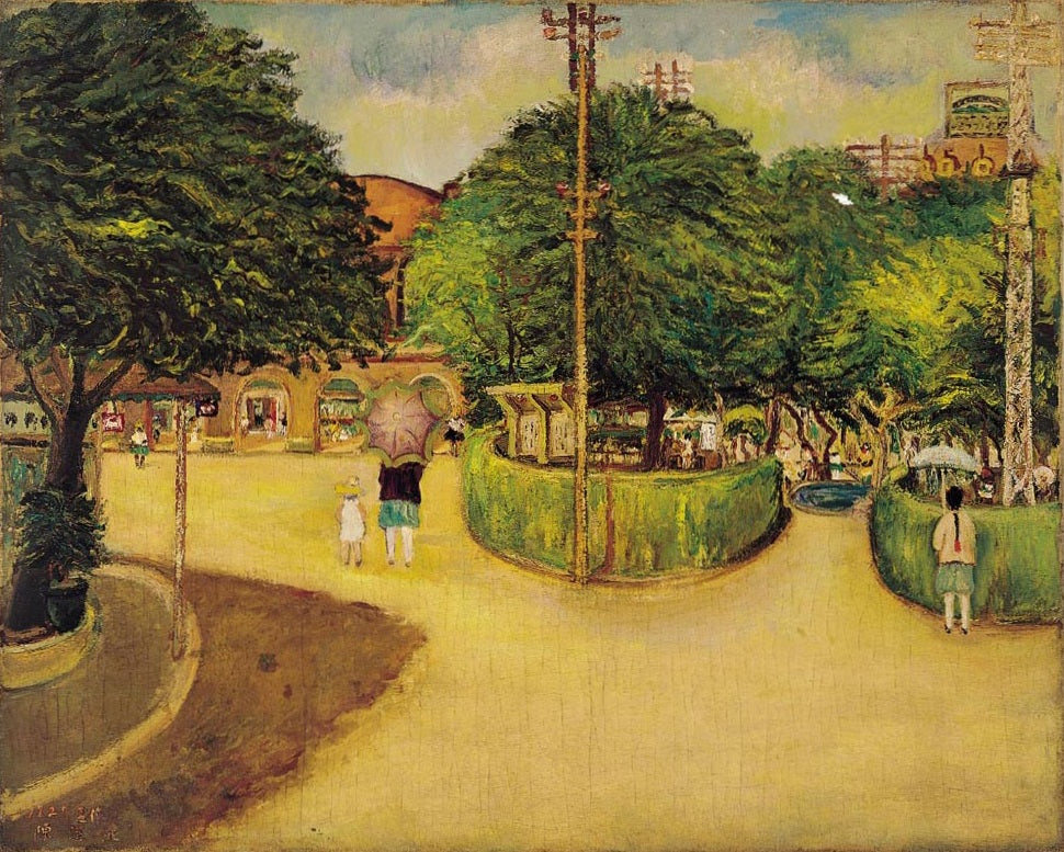 Rue d’été, Chen Cheng-po, 1927, huile sur toile