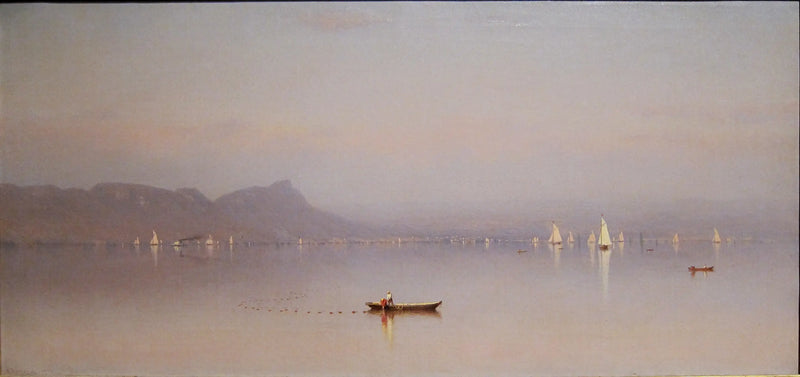 Manhã no Hudson, baía de Haverstraw - Sanford Robinson Gifford
