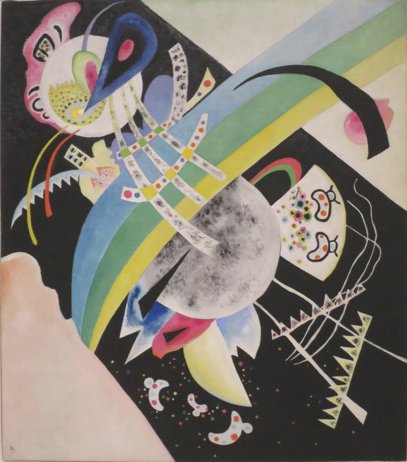Círculos sobre fundo preto - Vassily Kandinsky