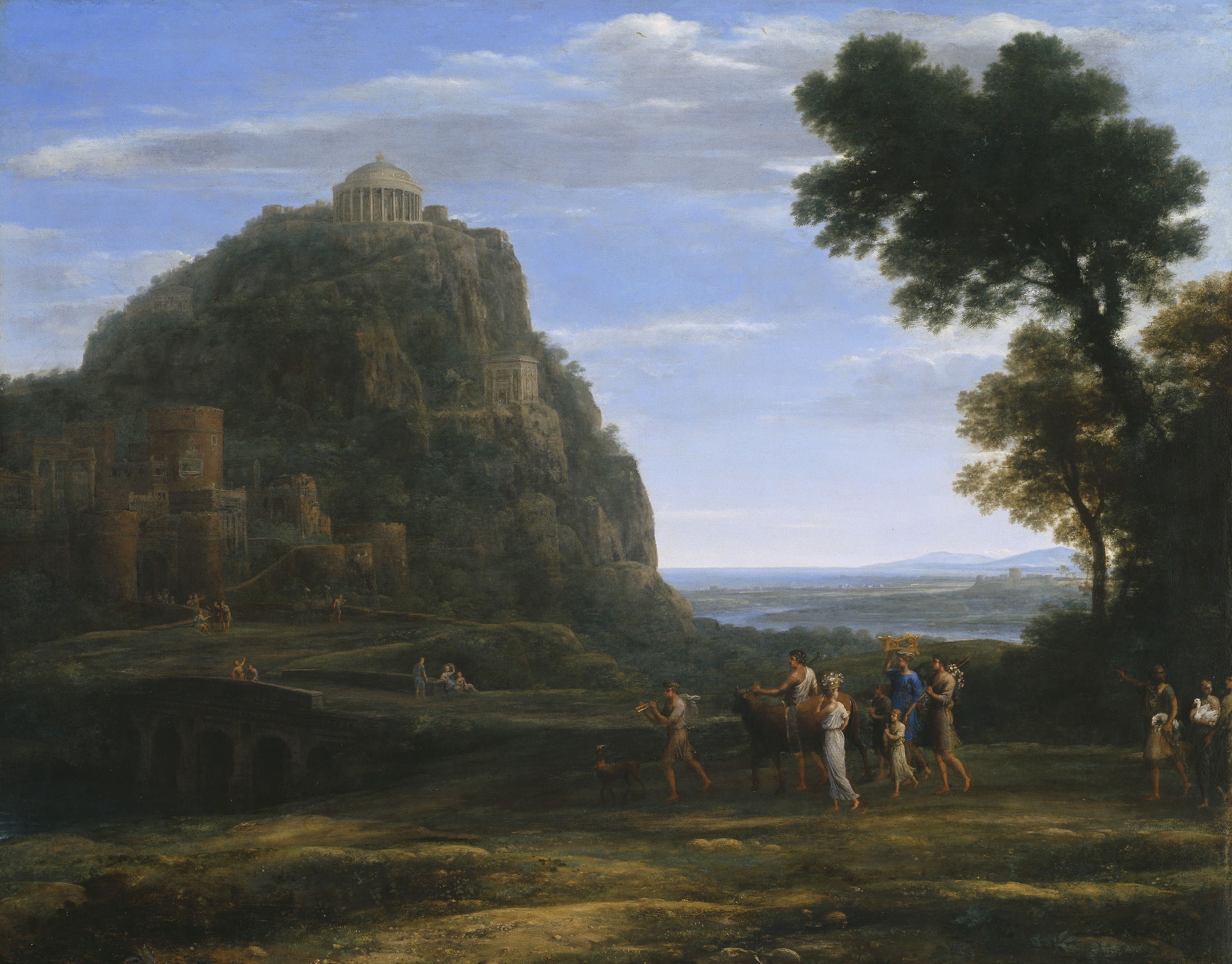 Vue de Delphes avec une procession - Claude Lorrain