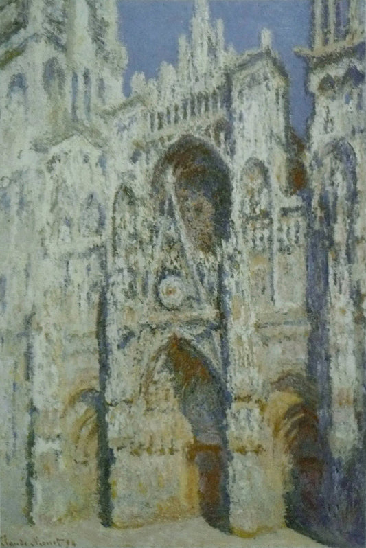 Reproduction du tableau « La Cathédrale de Rouen, le Portail et la Tour Saint-Romain, Plein soleil - Claude Monet » par Alpha Reproduction en peinture à l’huile