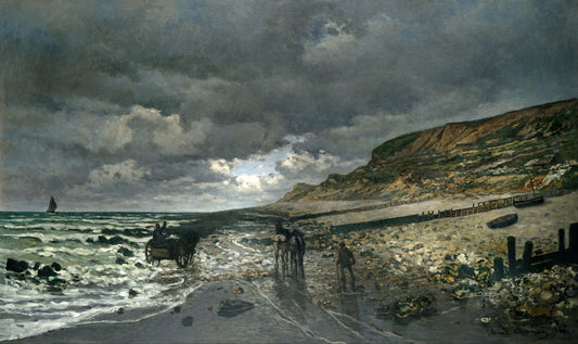 🌫️ A Ponta da Hève na maré baixa Claude Monet (1865)