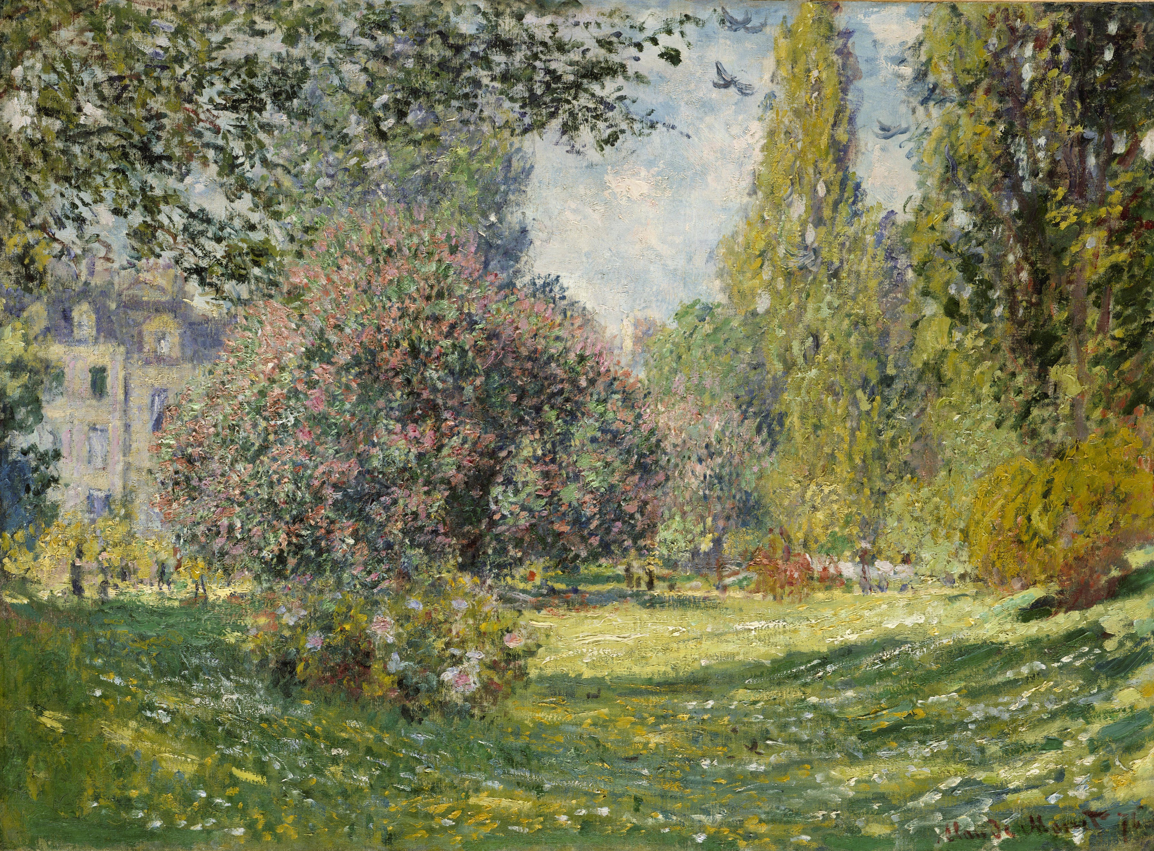 Reproduction du tableau « Paysage: le Parc Monceau - Claude Monet » par Alpha Reproduction en peinture à l’huile