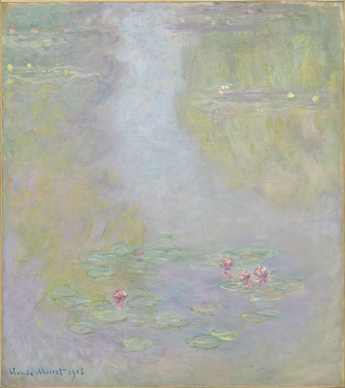 🎨 Ninféias – Névoa e suavidade, Claude Monet, 1908