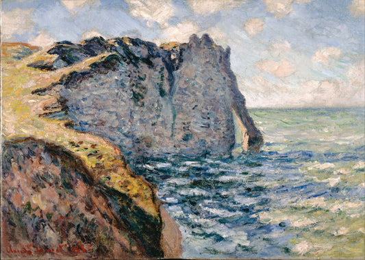 🎨 A Falésia de Aval em Étretat – Claude Monet, 1885