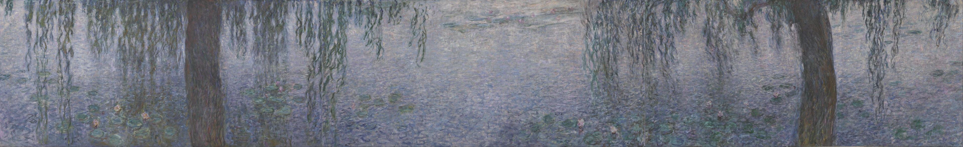 Reproduction du tableau « Les Nymphéas - Matin Clair avec Saules - Claude Monet » par Alpha Reproduction en peinture à l’huile
