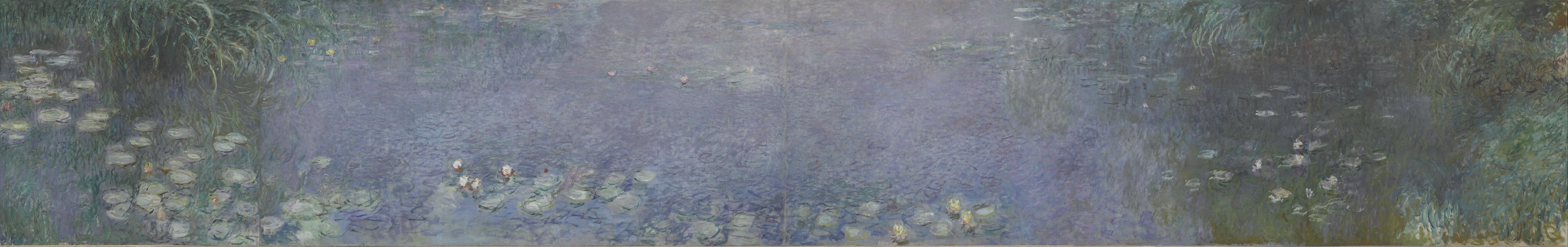 Reproduction du tableau « Les Nymphéas : Matin - Claude Monet » par Alpha Reproduction en peinture à l’huile