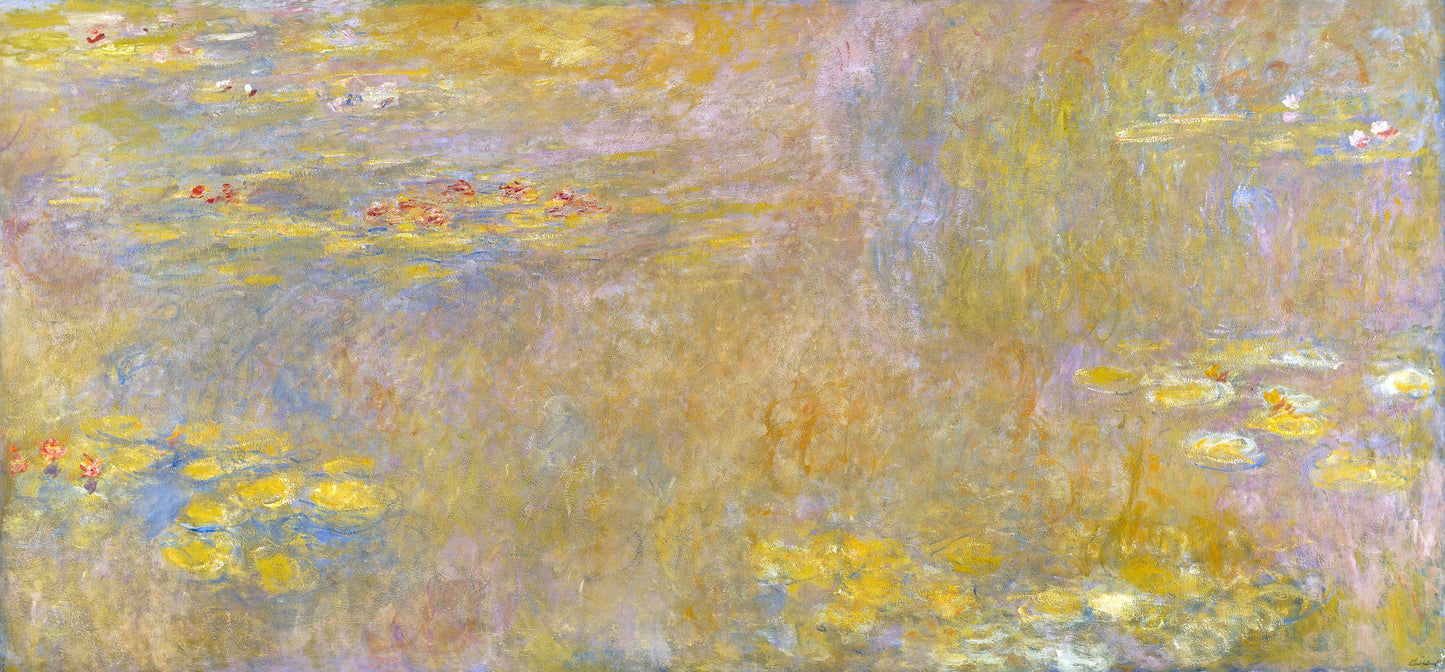 🌞 Ninféias amarelas e rosas – Por volta de 1920