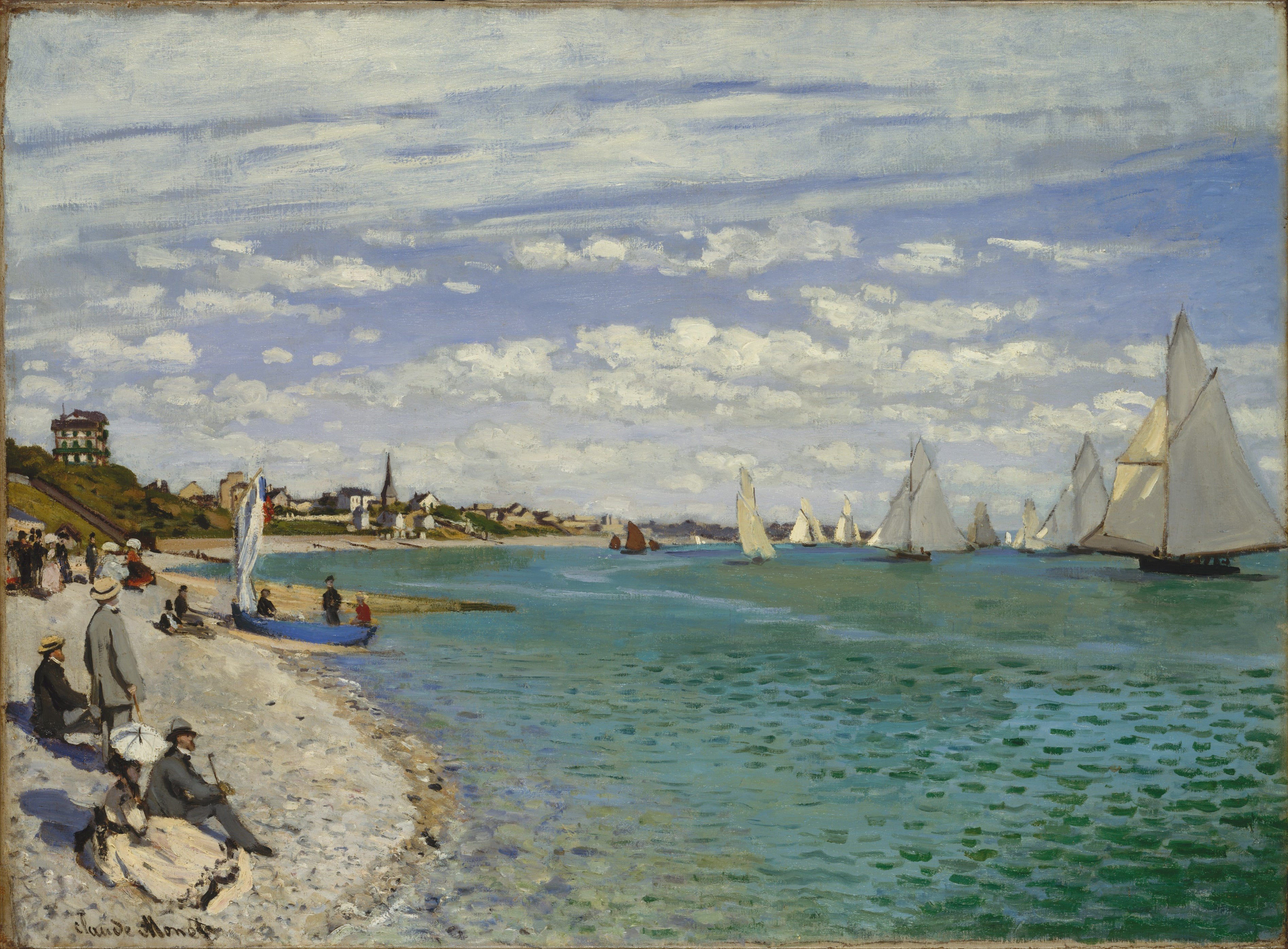 Reproduction du tableau « Les Régates à Sainte-Adresse - Claude Monet » par Alpha Reproduction en peinture à l’huile