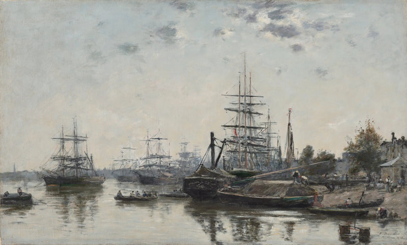 Vista de Bordeaux, do cais dos Chartrons - Eugène Boudin