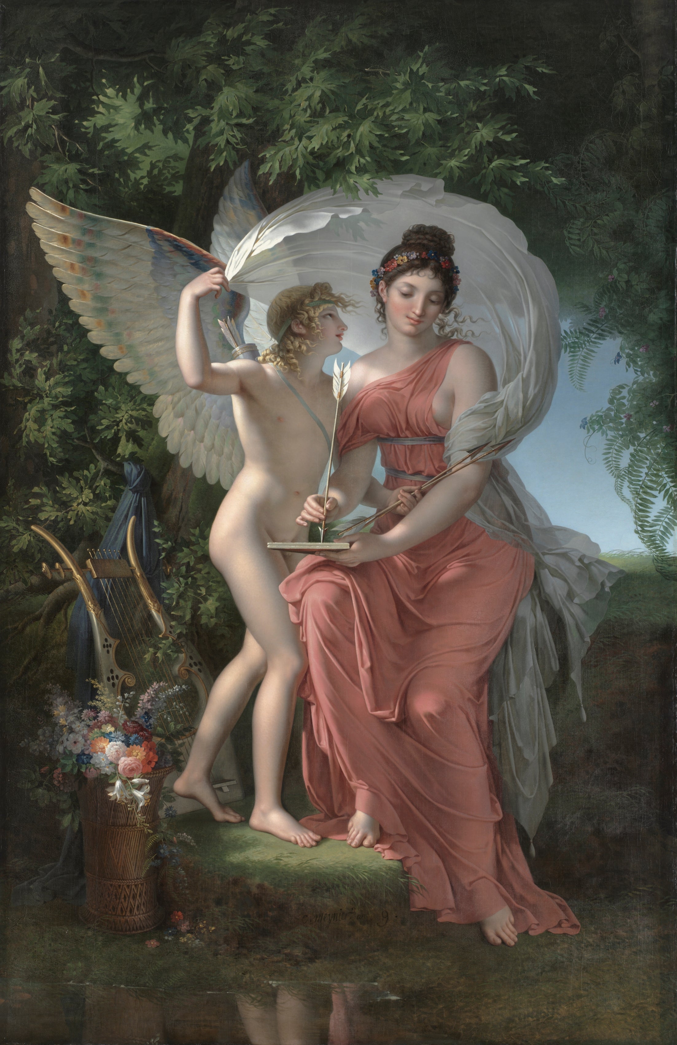 Erato, muse qui préside à la poésie lyrique - Charles Meynier